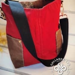 The Journey Shoulder Bag – Red Dahlia with Nutmeg