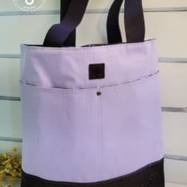 The Coastal Tote- Lavender with Pebble Floral