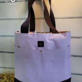The Coastal Tote- Lavender with Watercolor