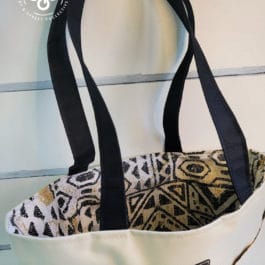 The Coastal Tote- Light Tan with Aztec
