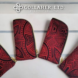 Turtle Pouch Glasses Case-Red Tribal