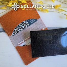 Cutie Card Holder – Pumpkin Glitter