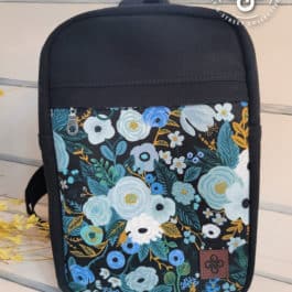 Swamp Fox Sling Backpack – Blue Garden on Black